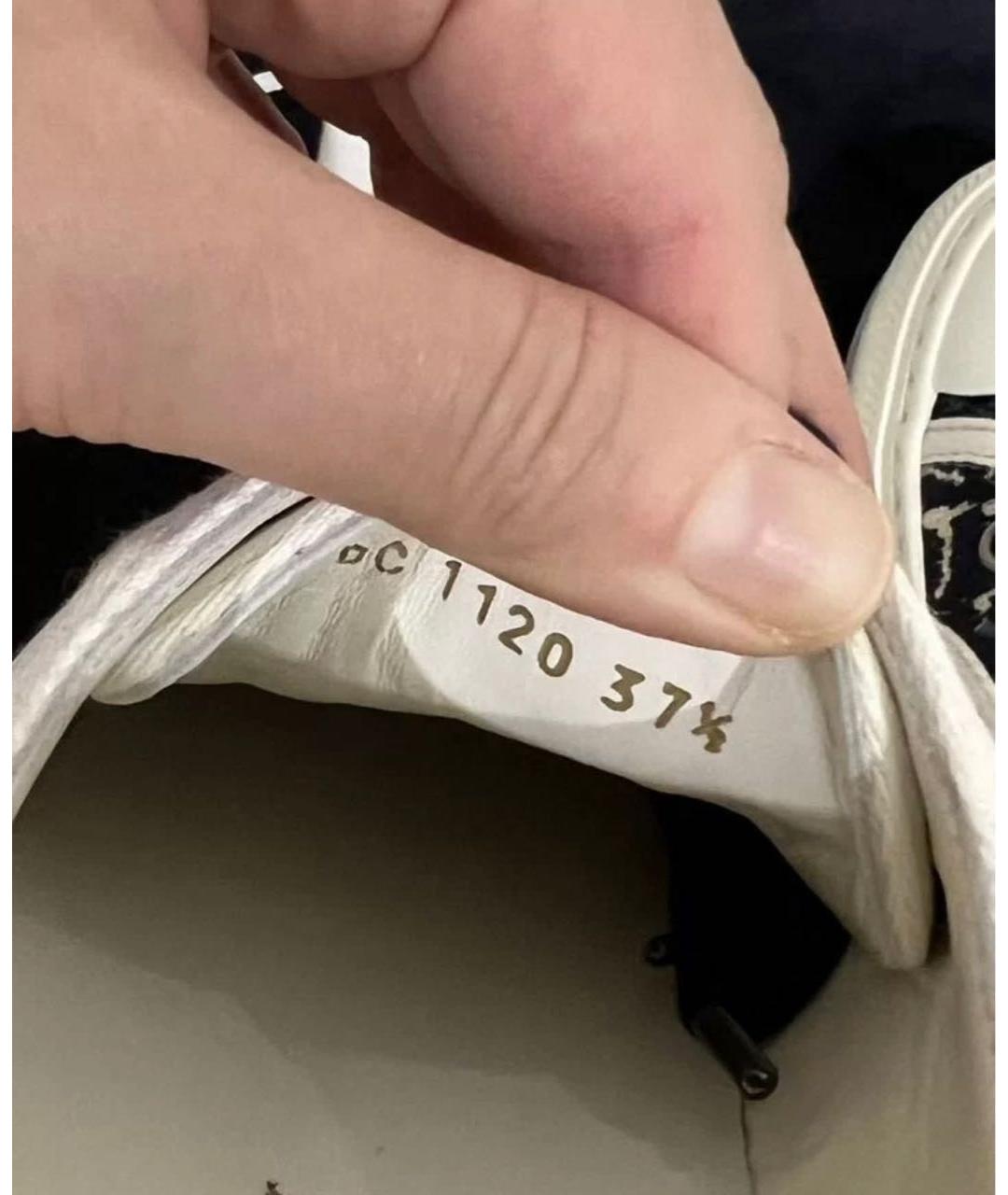 CHRISTIAN DIOR Синие текстильные кеды, фото 6