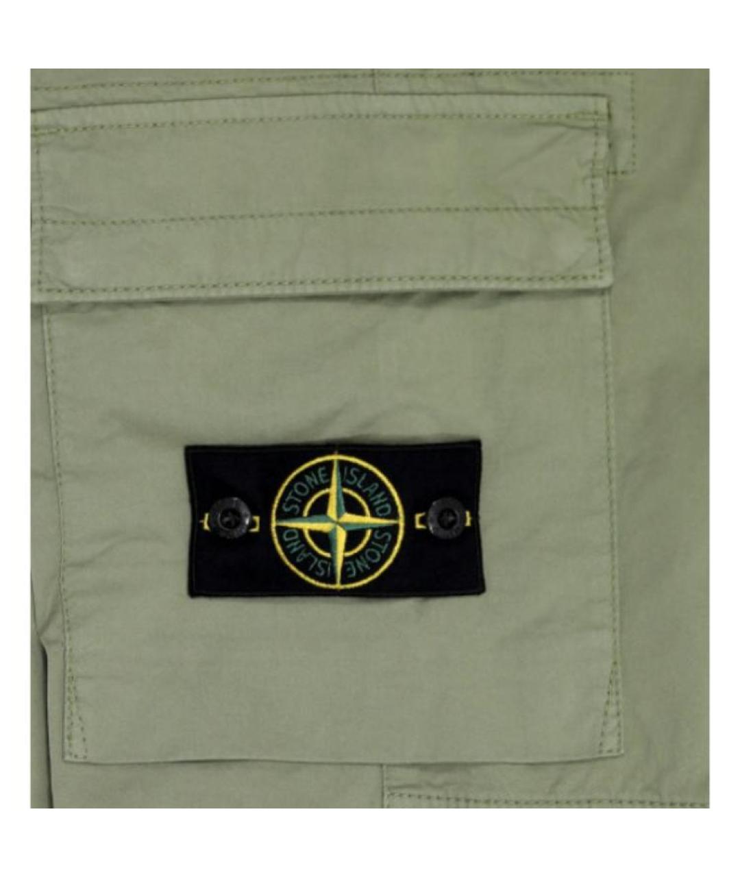 STONE ISLAND Зеленые брюки чинос, фото 2