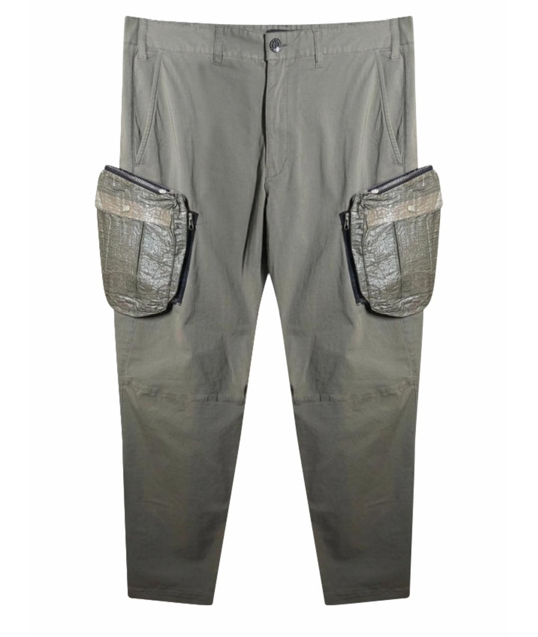 STONE ISLAND Хаки хлопковые повседневные брюки, фото 1