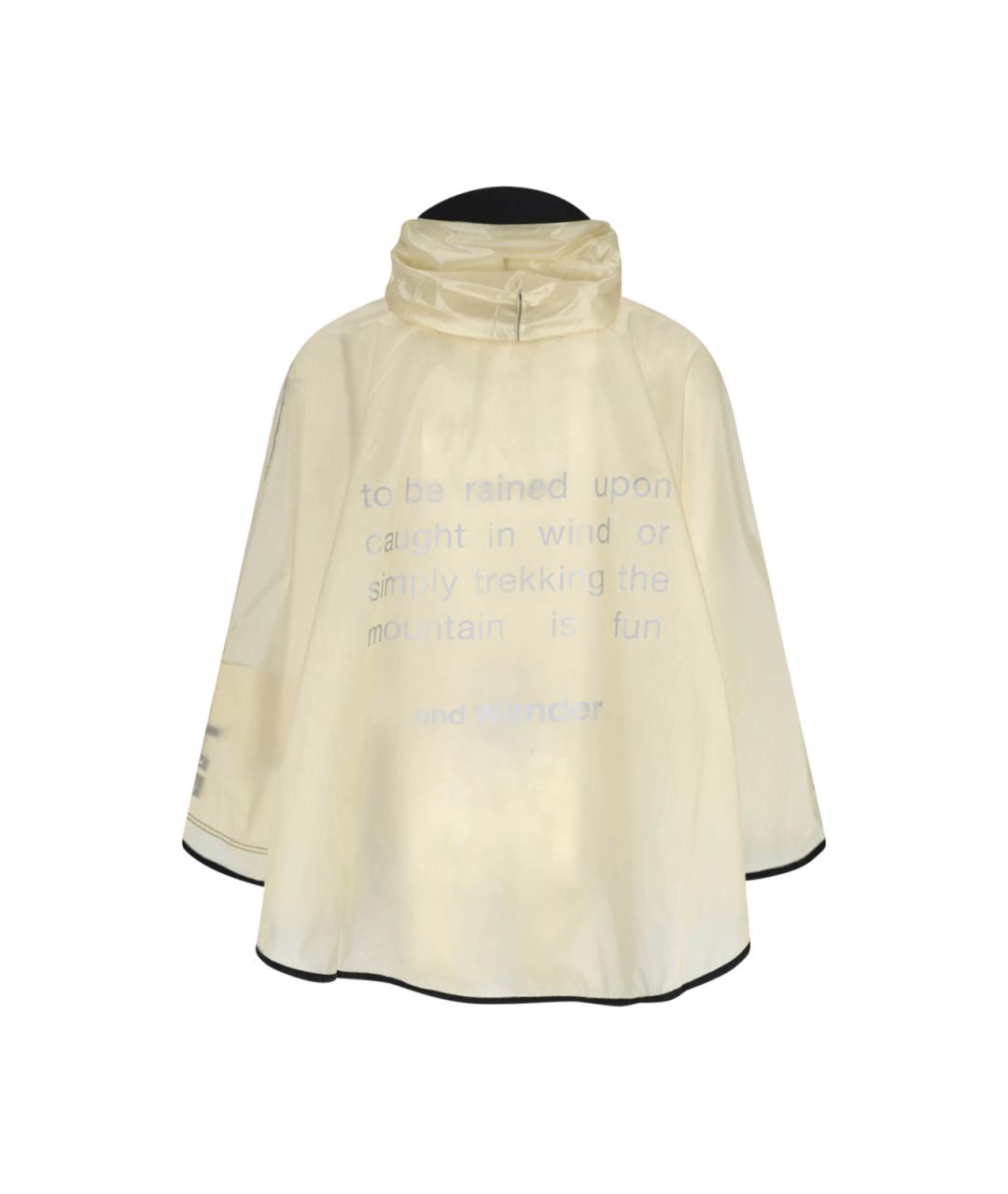 AND WANDER Белая полиамидовая куртка, фото 2