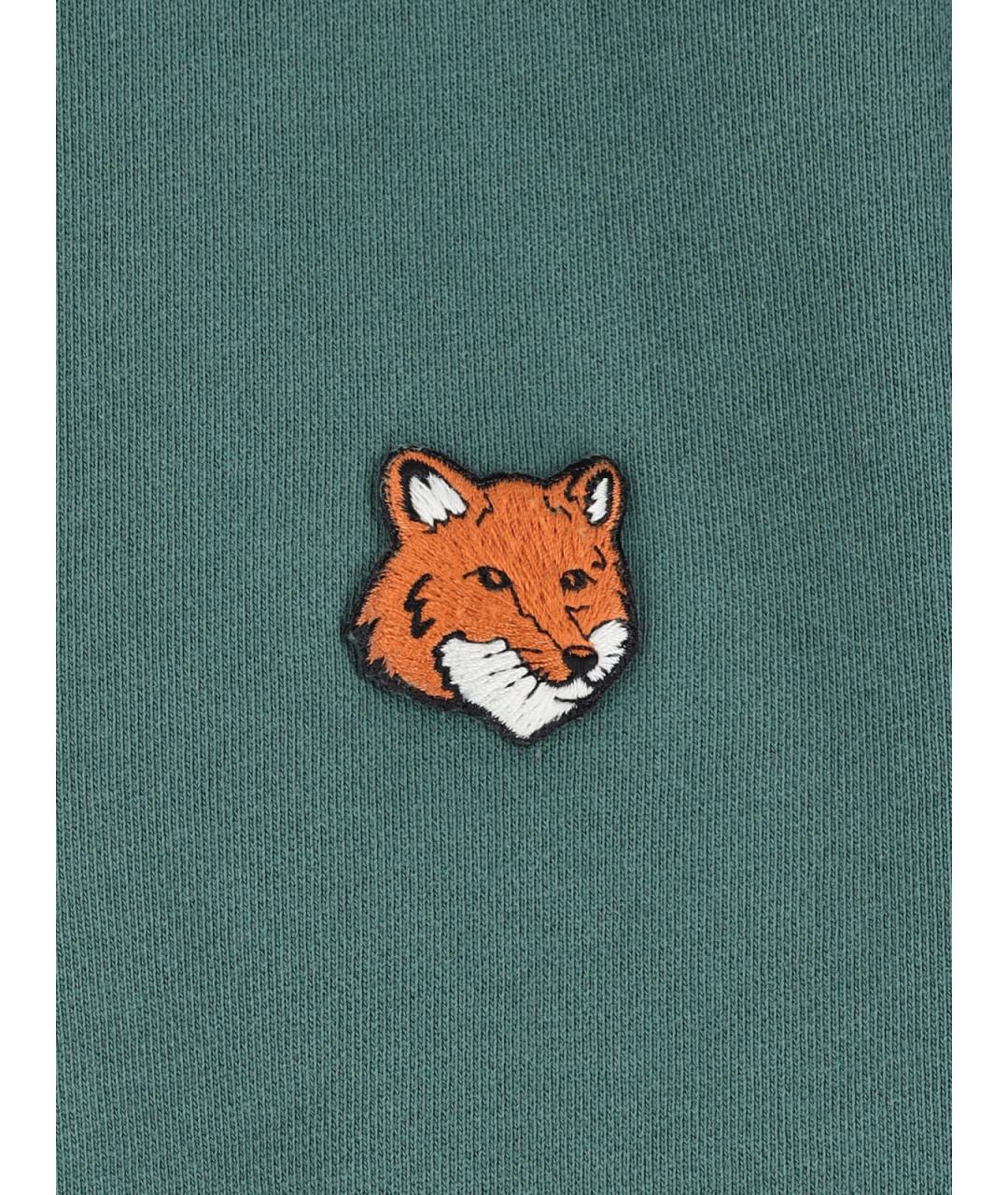 MAISON KITSUNE Зеленый хлопковый джемпер / свитер, фото 3