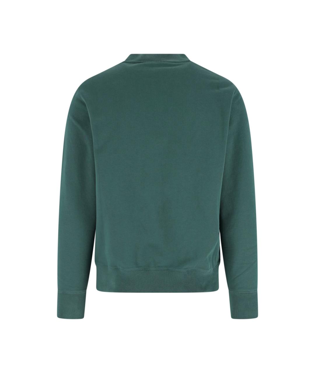 MAISON KITSUNE Зеленый хлопковый джемпер / свитер, фото 2