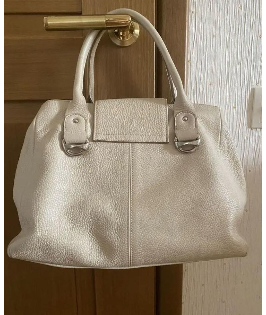 BRIC'S Белая кожаная сумка с короткими ручками, фото 2