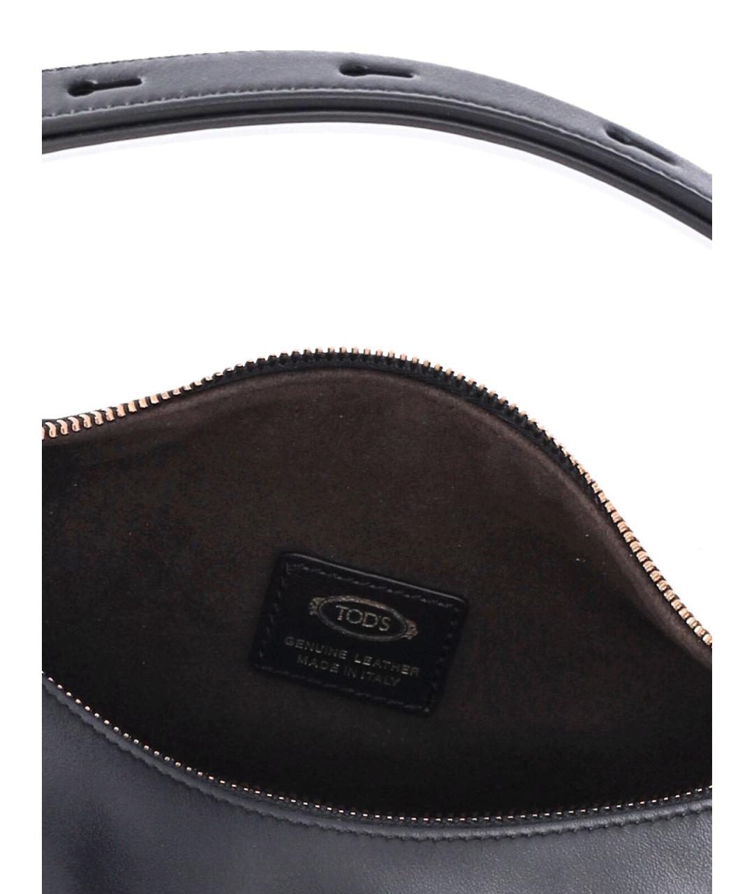 TOD'S Черная кожаная сумка через плечо, фото 4