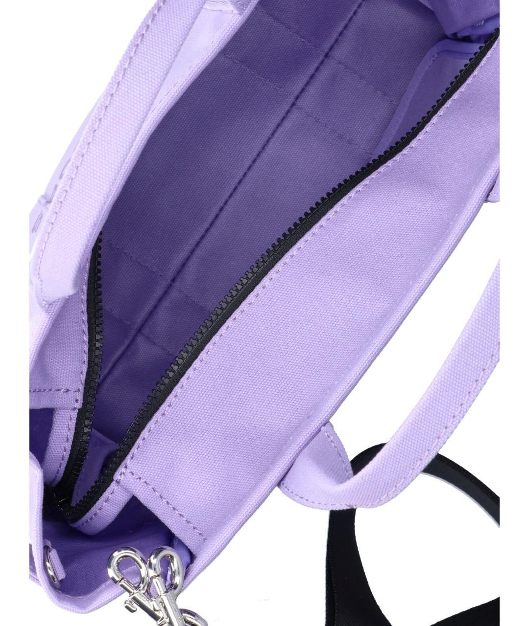 MARC JACOBS Фиолетовая хлопковая сумка тоут, фото 4