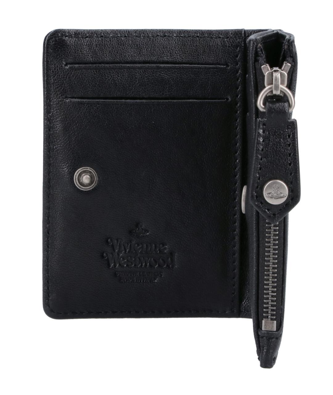 VIVIENNE WESTWOOD Черный кожаный кошелек, фото 5