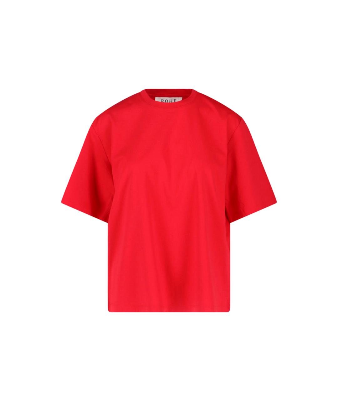 ROHE Красная хлопковая футболка, фото 1