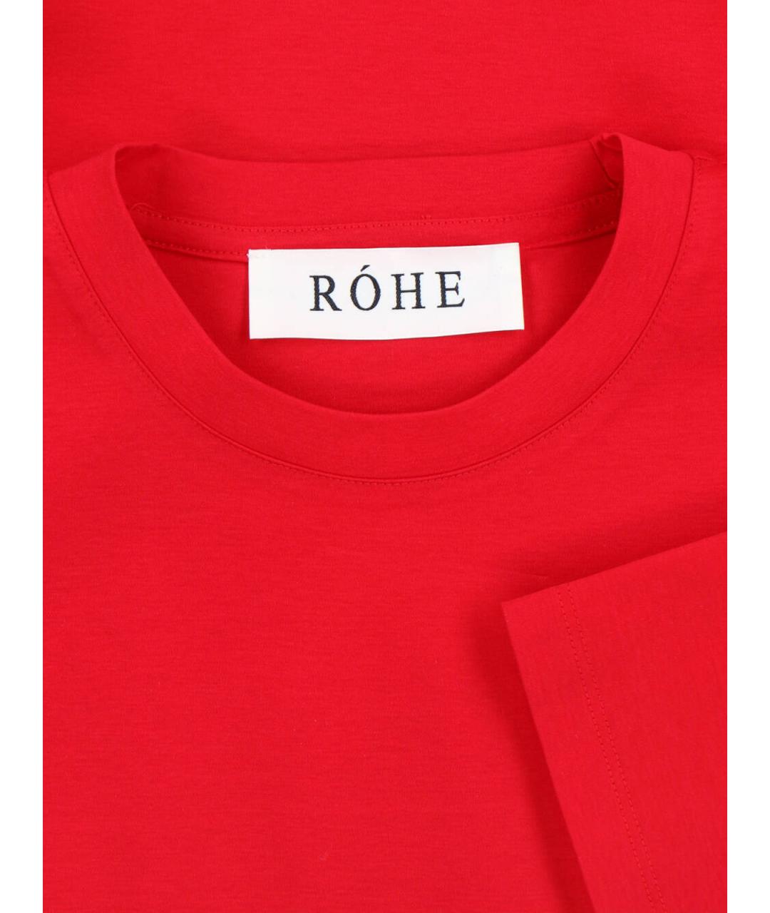 ROHE Красная хлопковая футболка, фото 3
