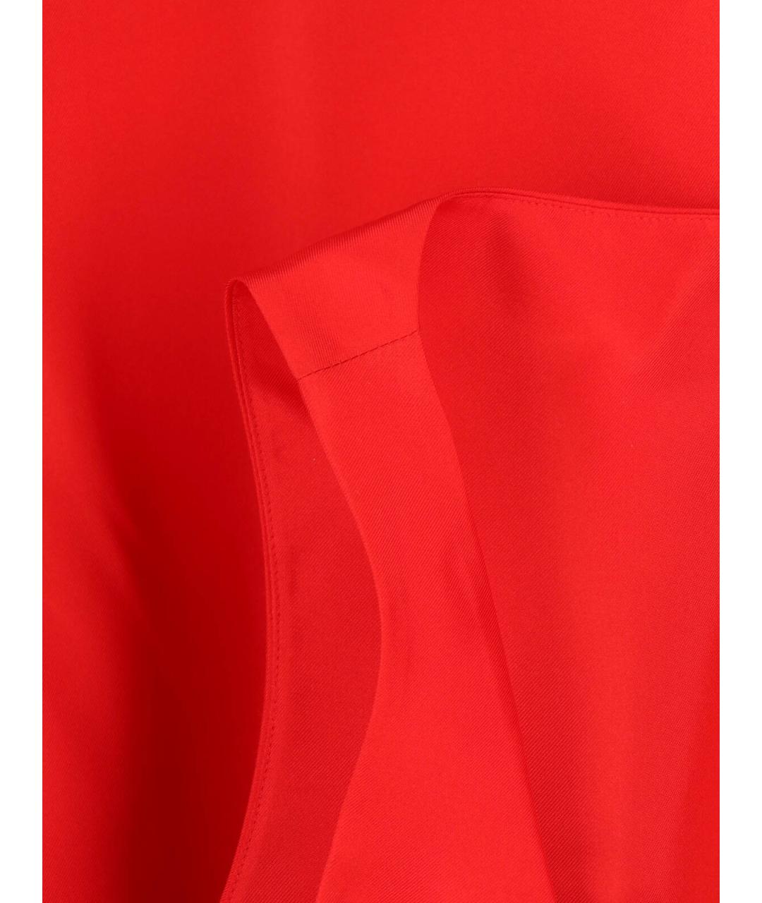 ROHE Красное шелковое повседневное платье, фото 4