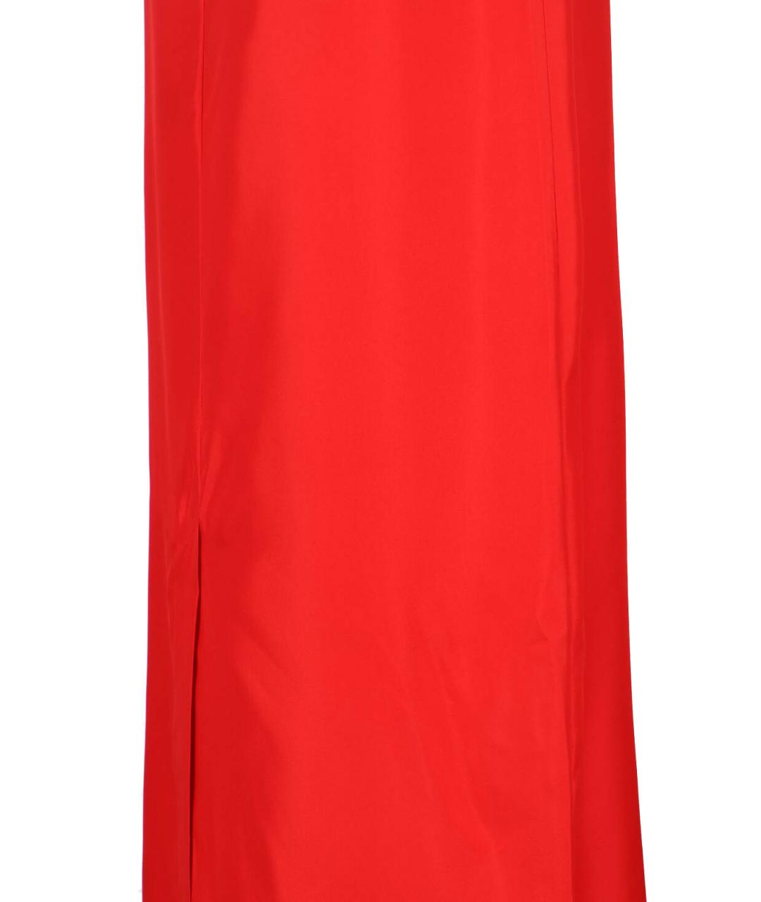 ROHE Красное шелковое повседневное платье, фото 3