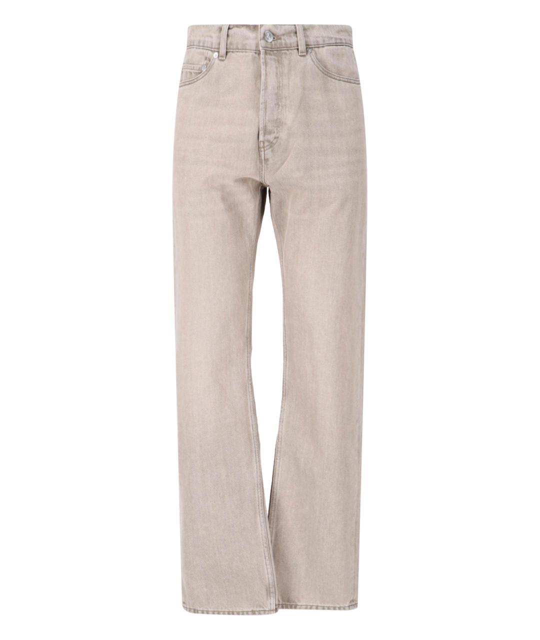 OUR LEGACY Серые хлопковые прямые джинсы, фото 1