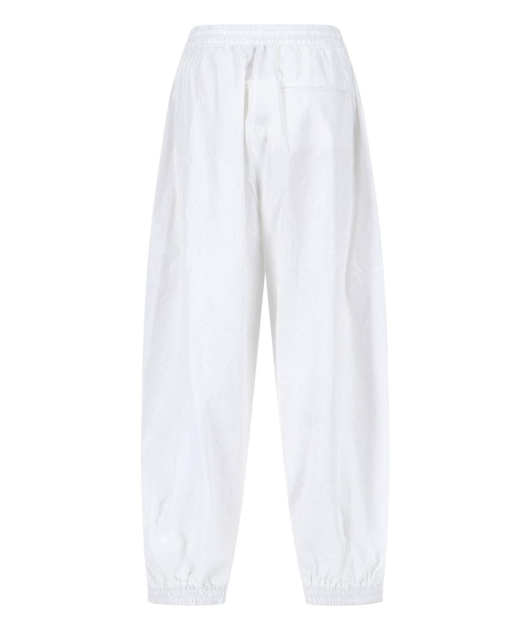 ROHE Белые хлопковые прямые брюки, фото 2