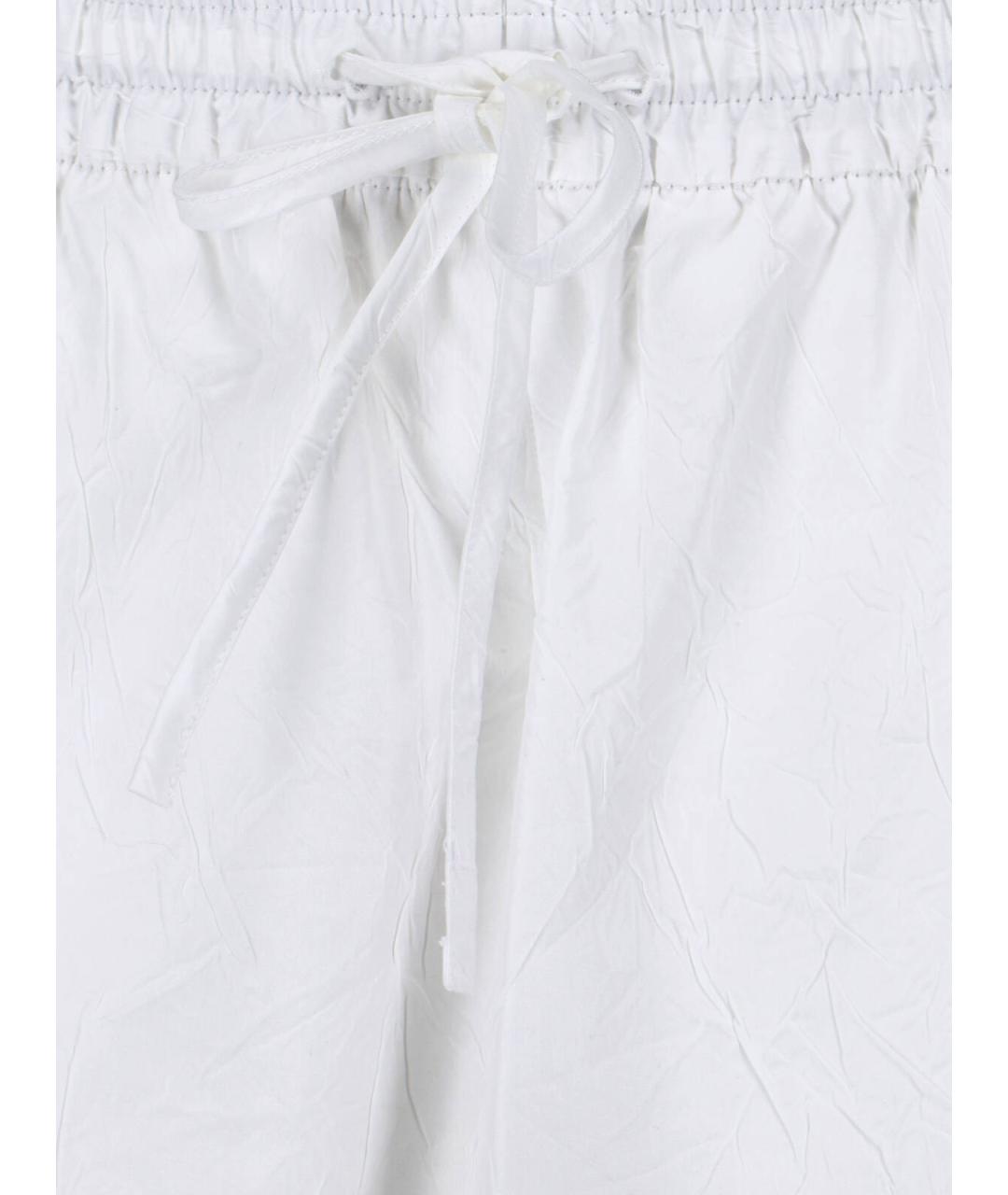 ROHE Белые хлопковые прямые брюки, фото 5