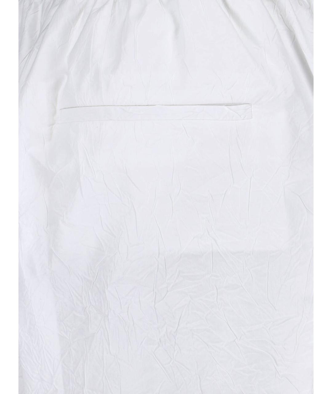 ROHE Белые хлопковые прямые брюки, фото 4