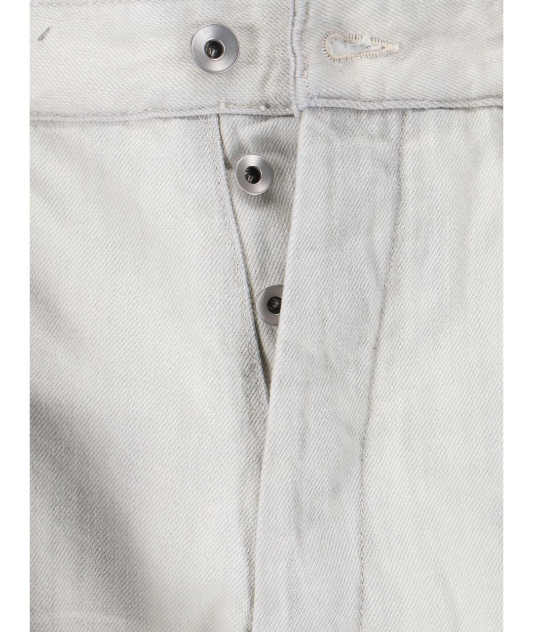 RICK OWENS DRKSHDW Серые хлопковые прямые джинсы, фото 5