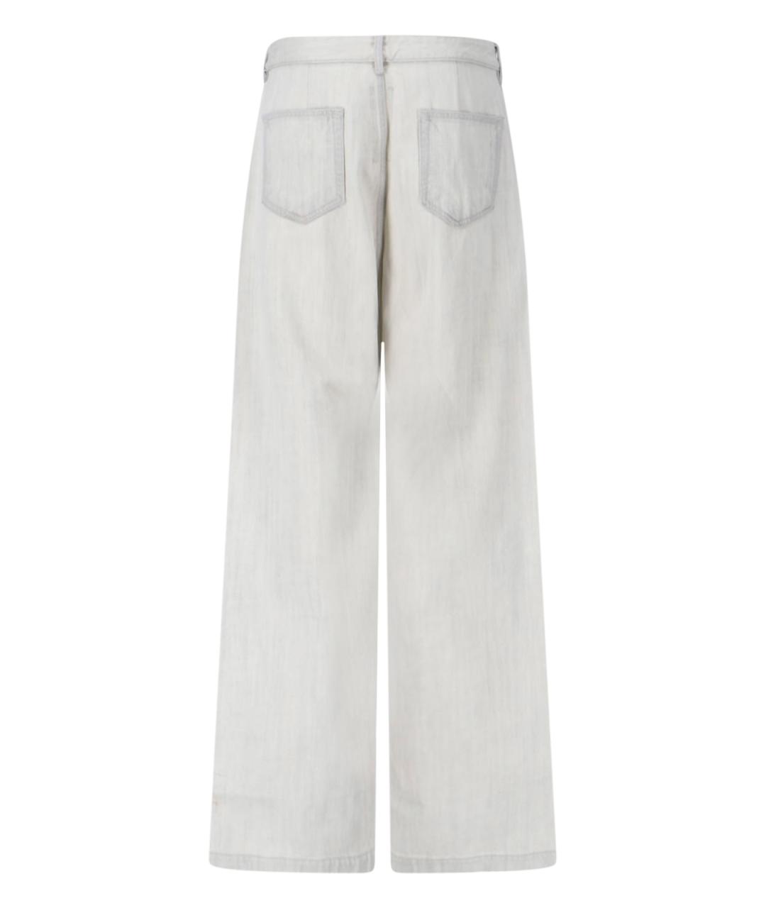 RICK OWENS DRKSHDW Серые хлопковые прямые джинсы, фото 2