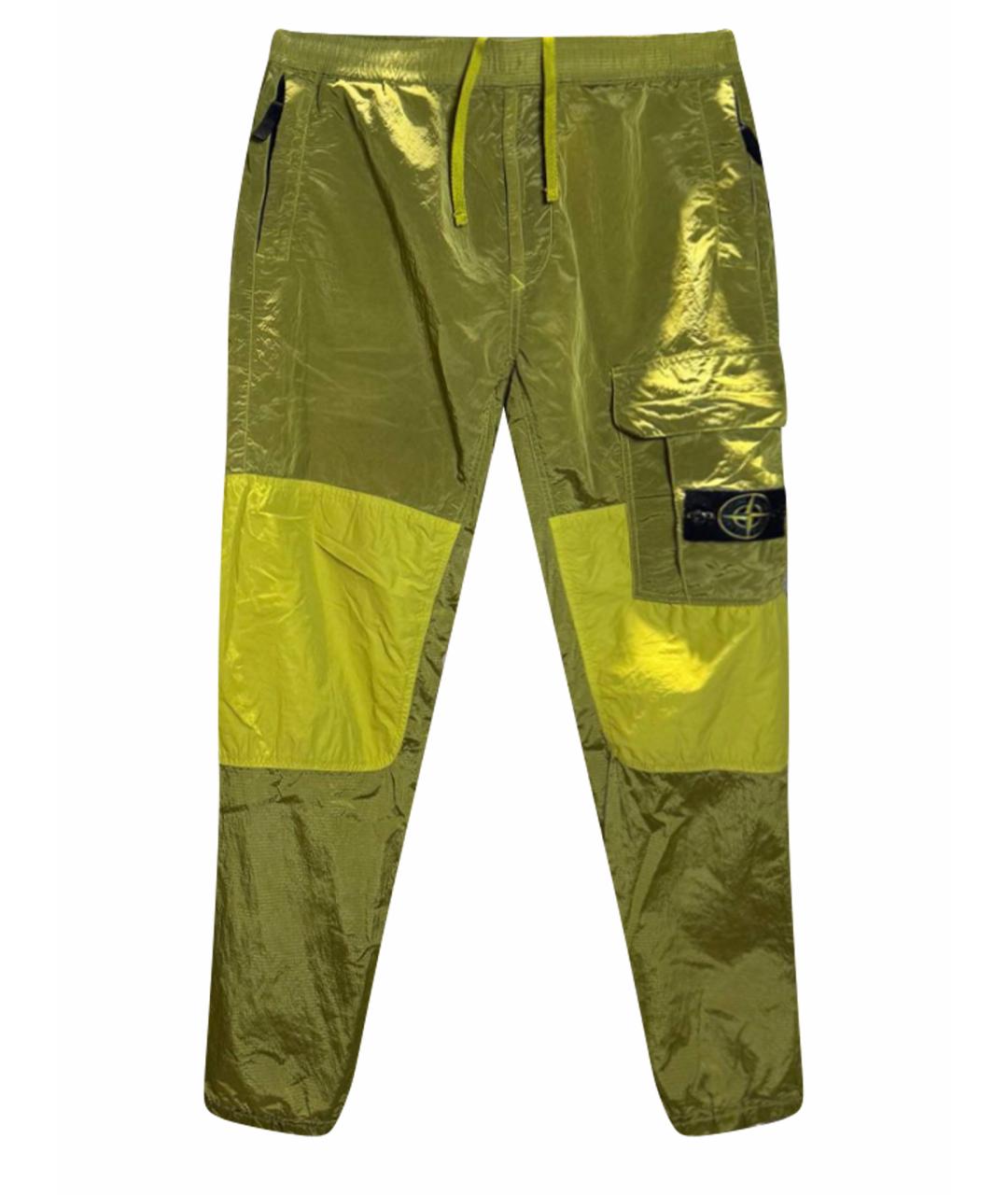 STONE ISLAND Желтые повседневные брюки, фото 1