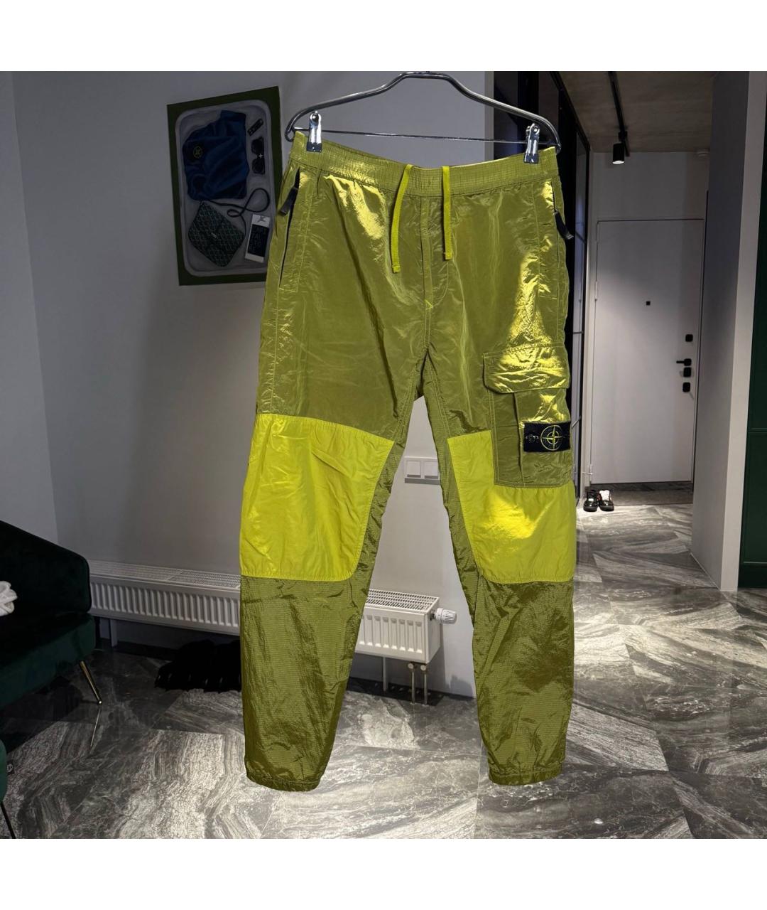 STONE ISLAND Желтые повседневные брюки, фото 5