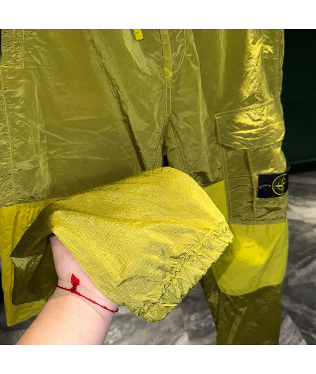 STONE ISLAND Желтые повседневные брюки, фото 4