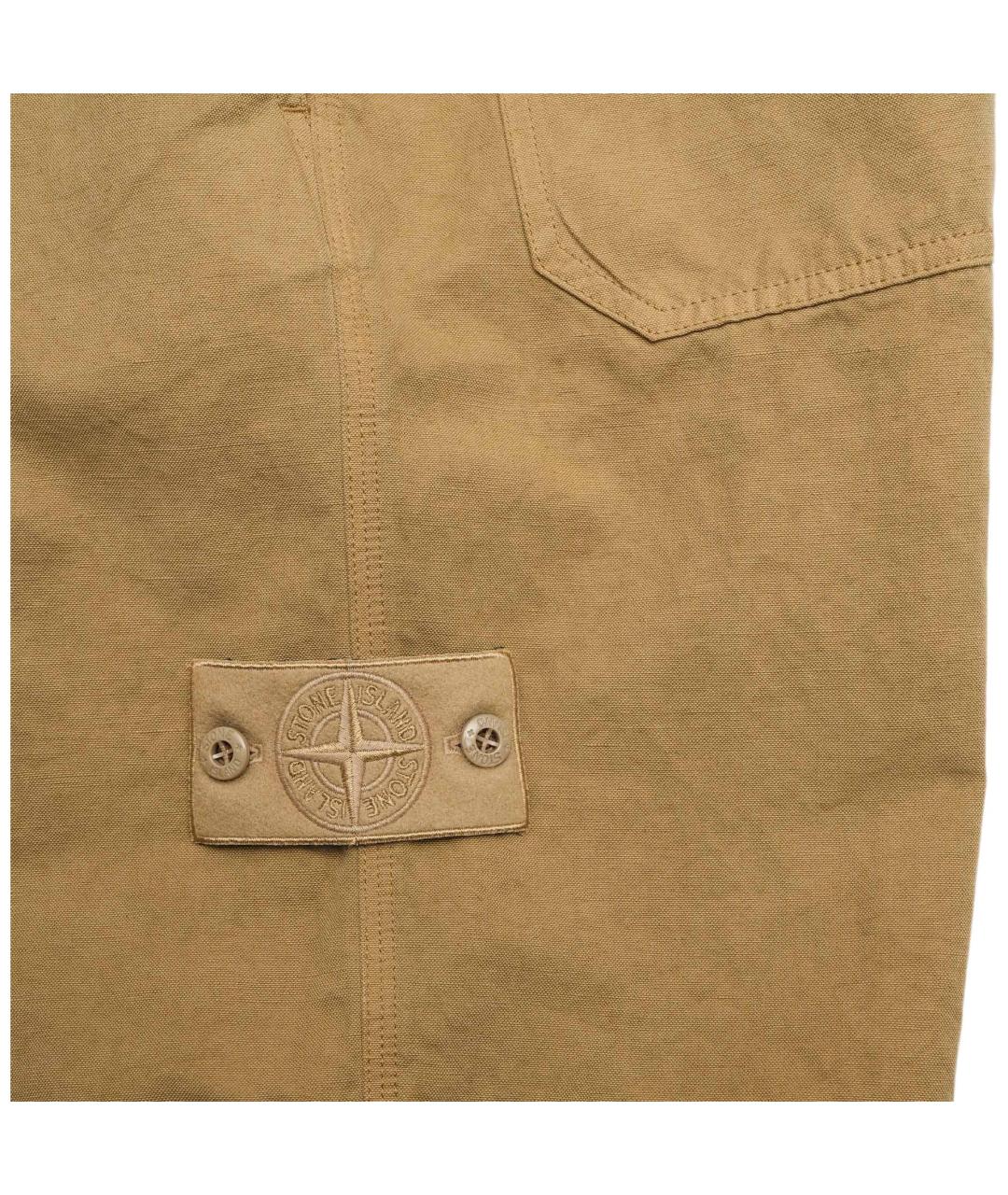 STONE ISLAND Бежевые шорты, фото 3