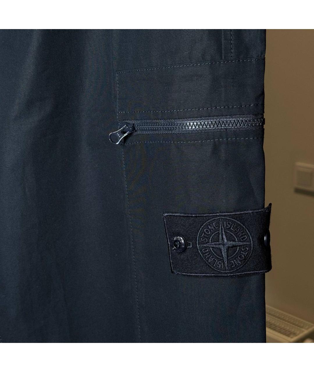 STONE ISLAND Черные хлопковые повседневные брюки, фото 3