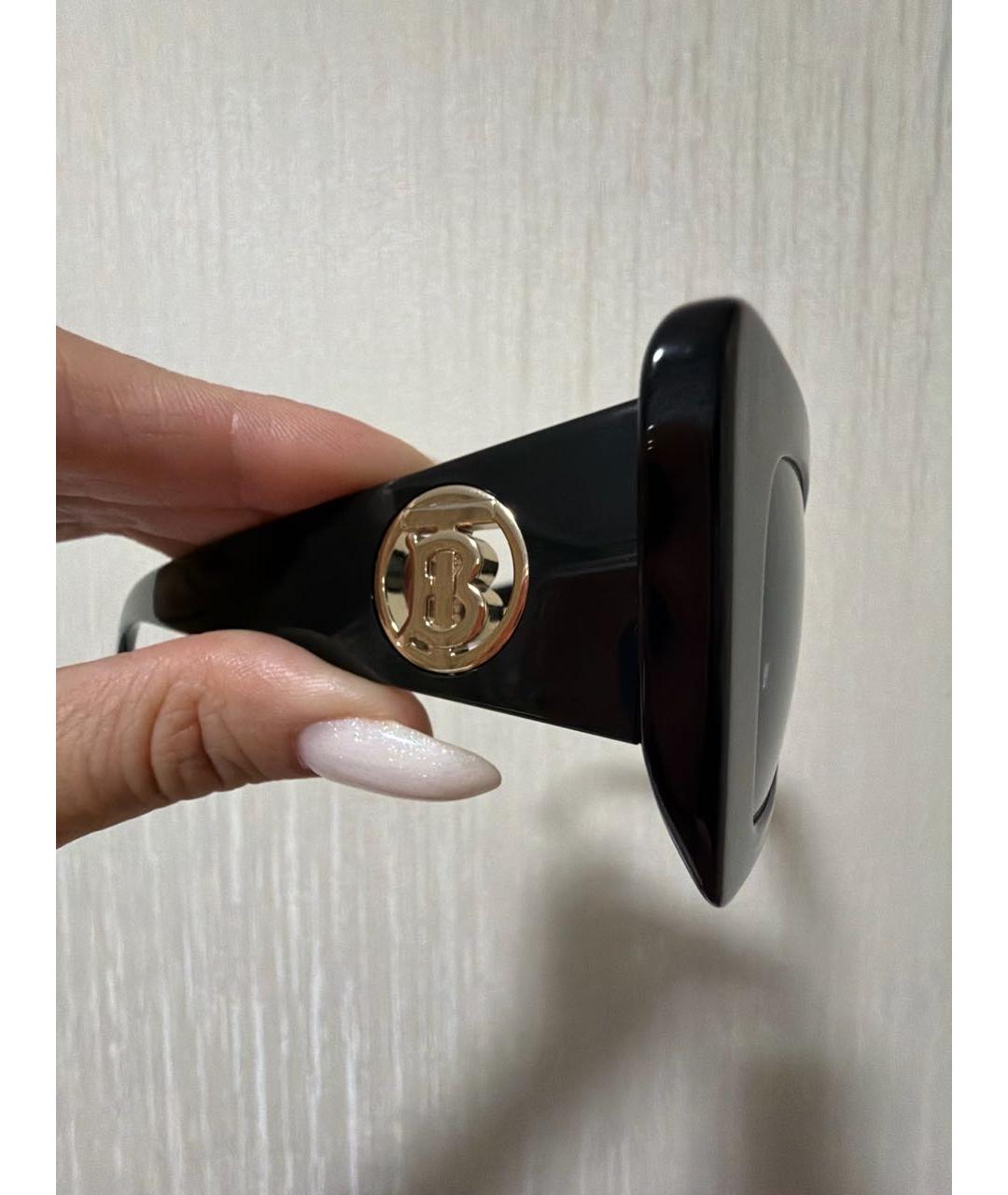 BURBERRY Черные пластиковые солнцезащитные очки, фото 5