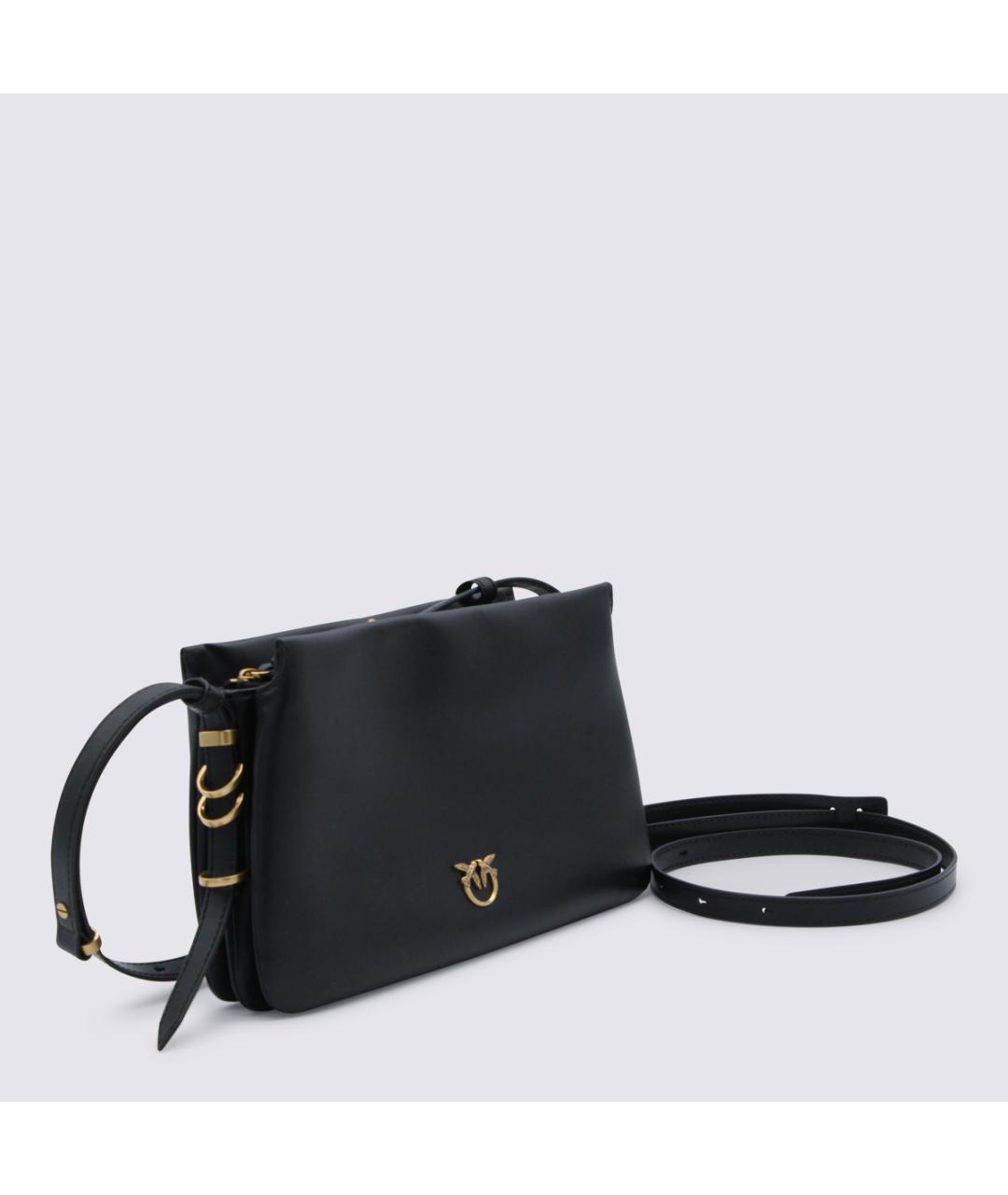 PINKO Черная кожаная сумка через плечо, фото 2