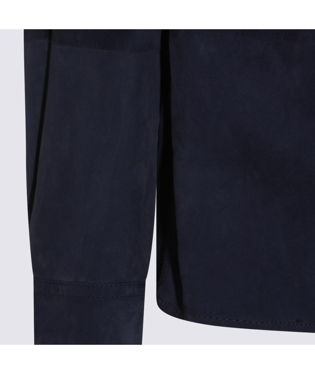 BRUNELLO CUCINELLI Темно-синяя замшевая куртка, фото 4