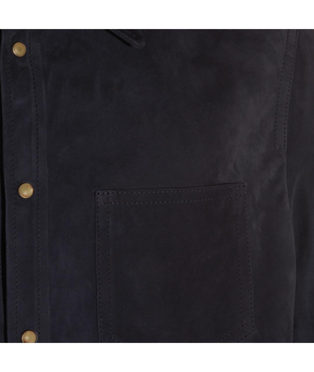 BRUNELLO CUCINELLI Темно-синяя замшевая куртка, фото 3