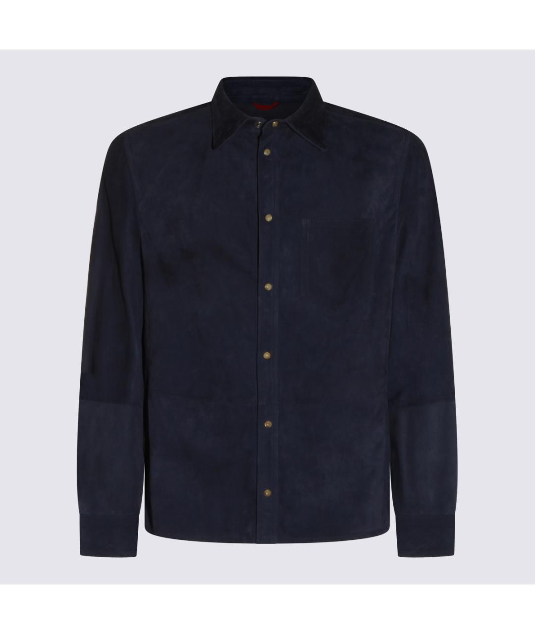 BRUNELLO CUCINELLI Темно-синяя замшевая куртка, фото 5