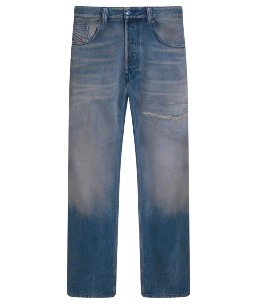 DIESEL Синие хлопковые прямые джинсы, фото 1
