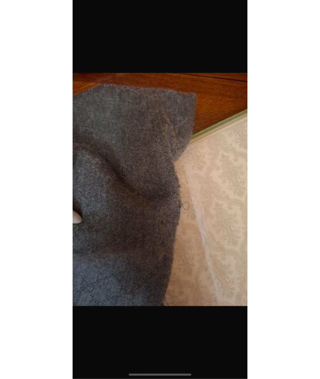 GUCCI Серый кашемировый шарф, фото 5
