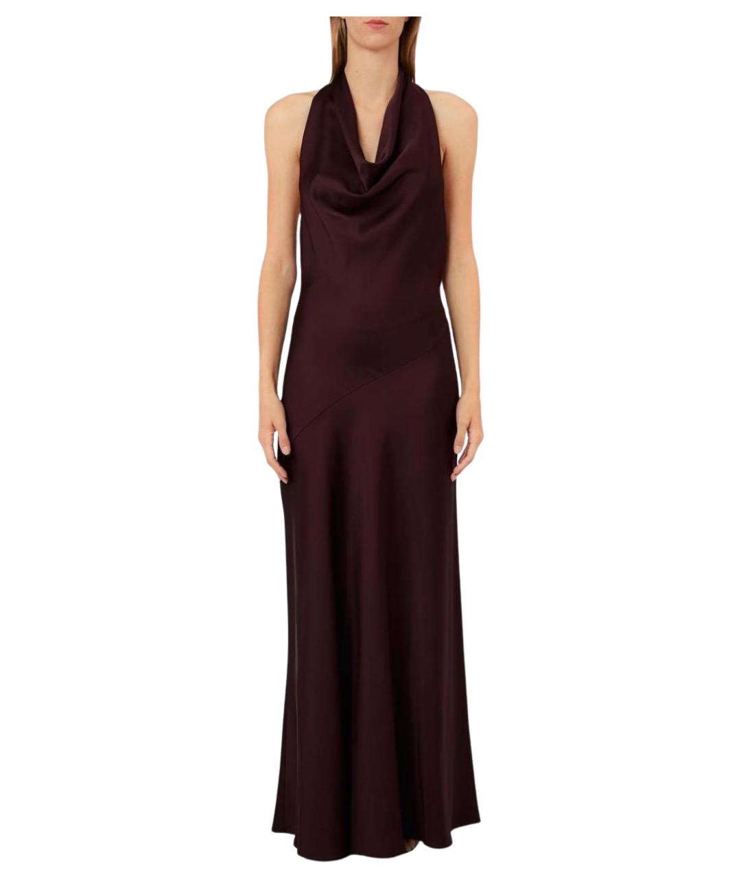 LIU JO Коричневое вискозное вечернее платье, фото 1