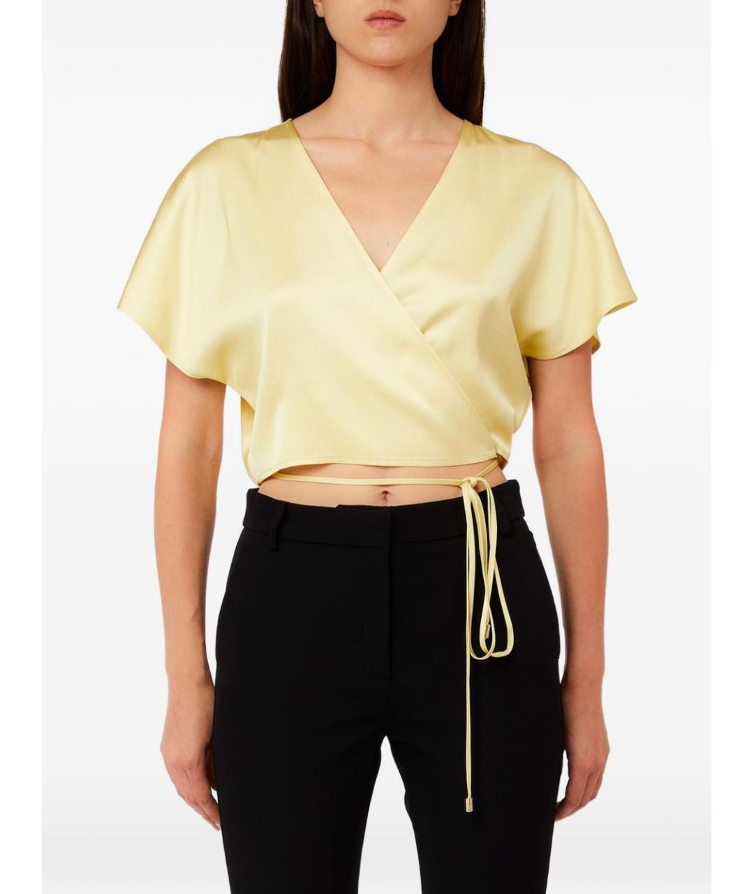 LIU JO Желтая вискозная блузы, фото 4