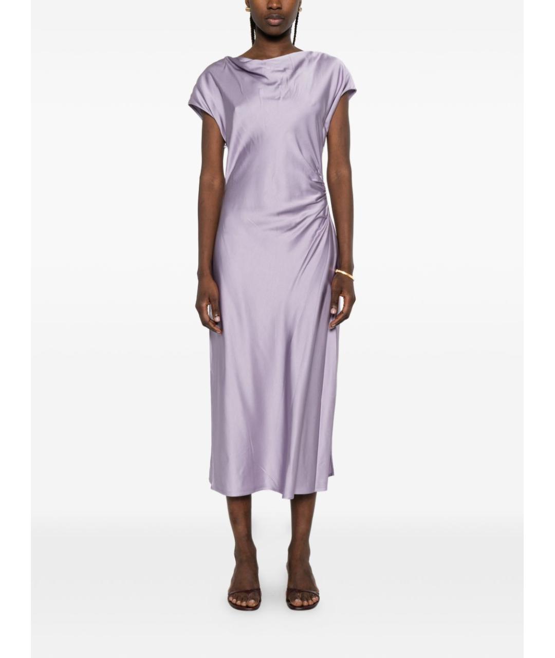 LIU JO Фиолетовое вискозное коктейльное платье, фото 4