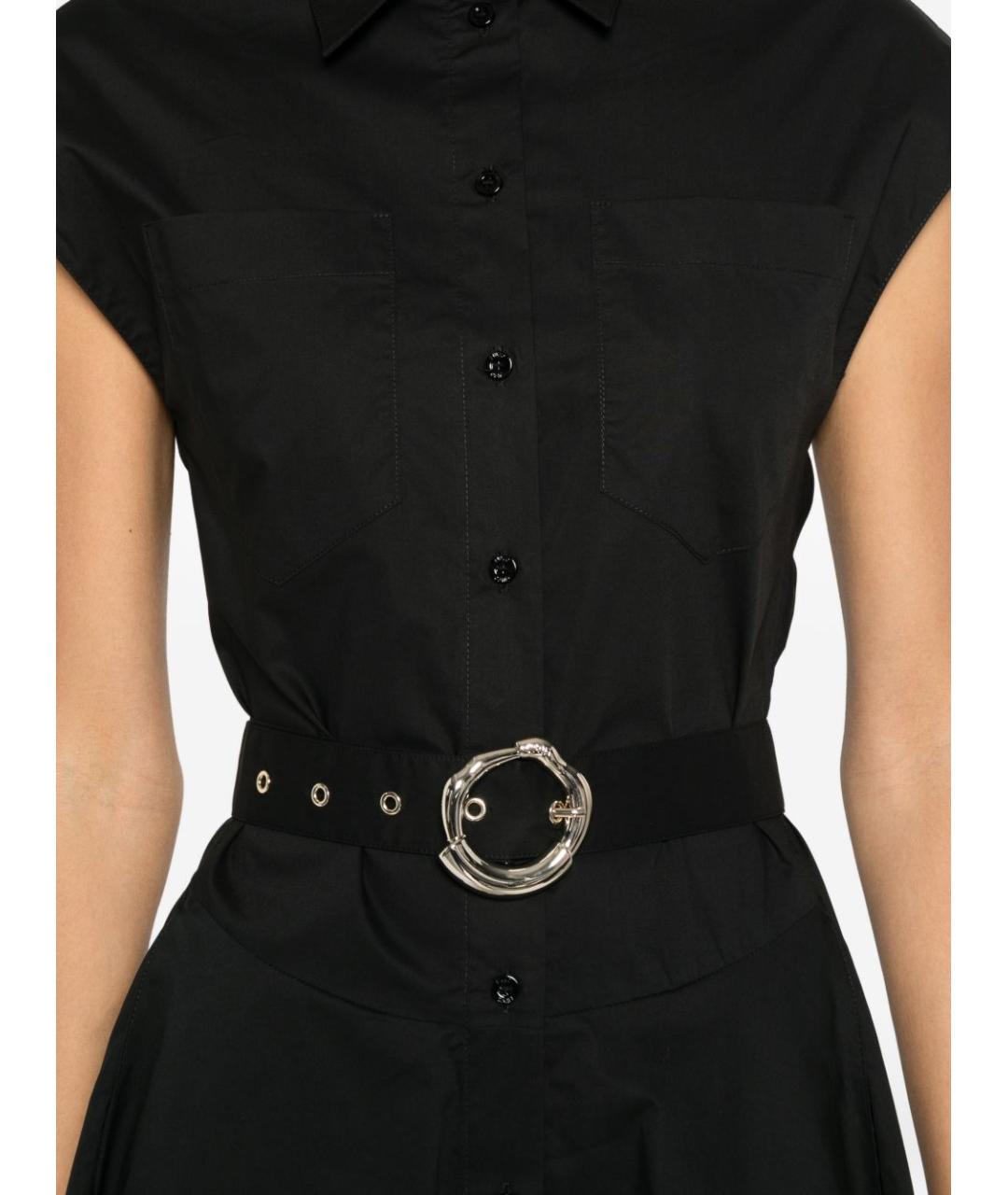 LIU JO Черное хлопковое повседневное платье, фото 2