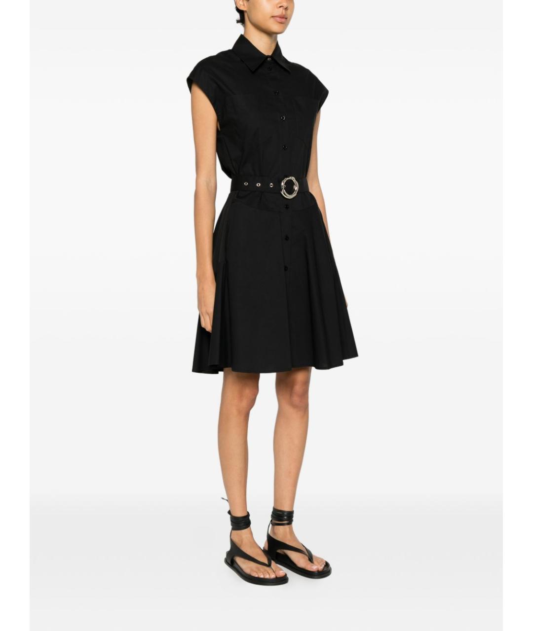LIU JO Черное хлопковое повседневное платье, фото 4