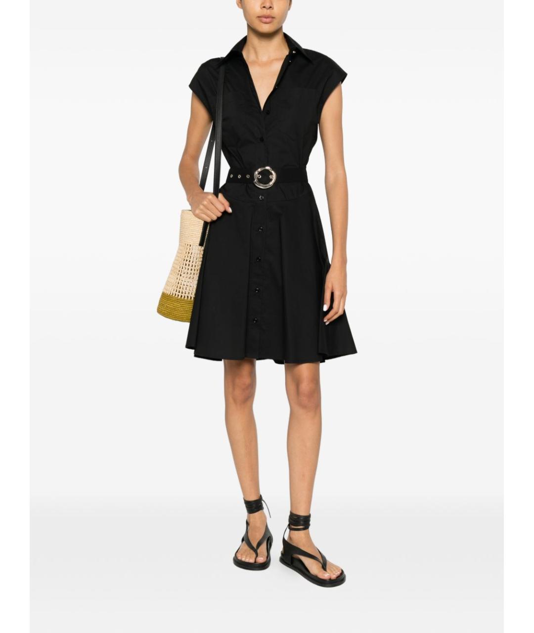 LIU JO Черное хлопковое повседневное платье, фото 3