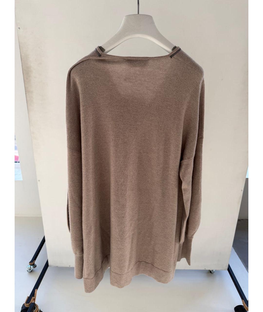 FABIANA FILIPPI Бежевый шерстяной джемпер / свитер, фото 5