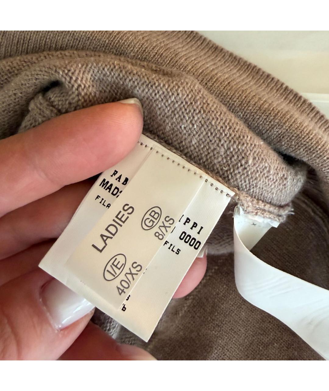 FABIANA FILIPPI Бежевый шерстяной джемпер / свитер, фото 7