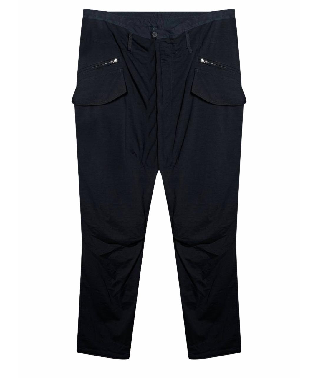 STONE ISLAND Черные хлопковые повседневные брюки, фото 1