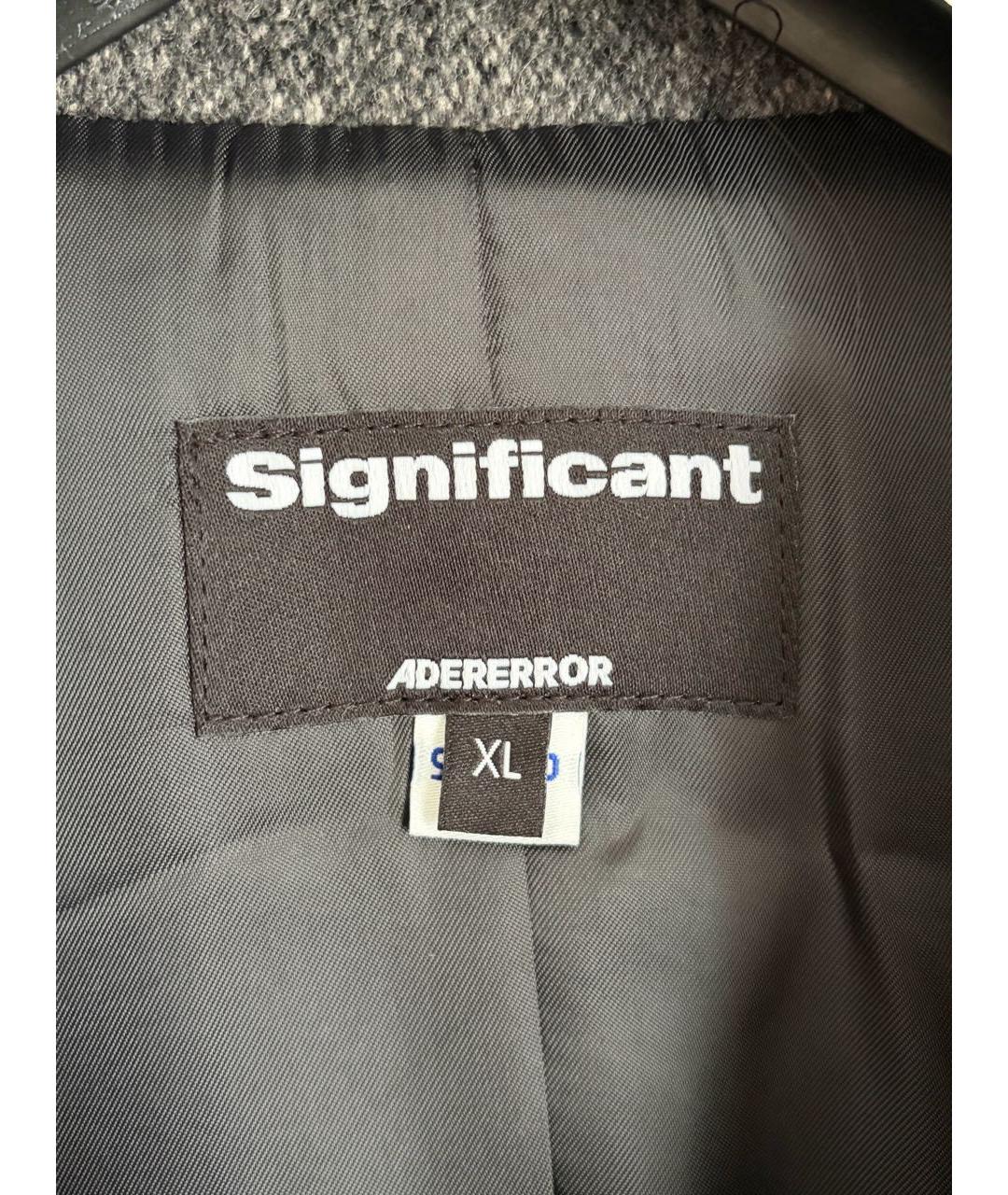 ADER ERROR Серое шерстяное пальто, фото 3