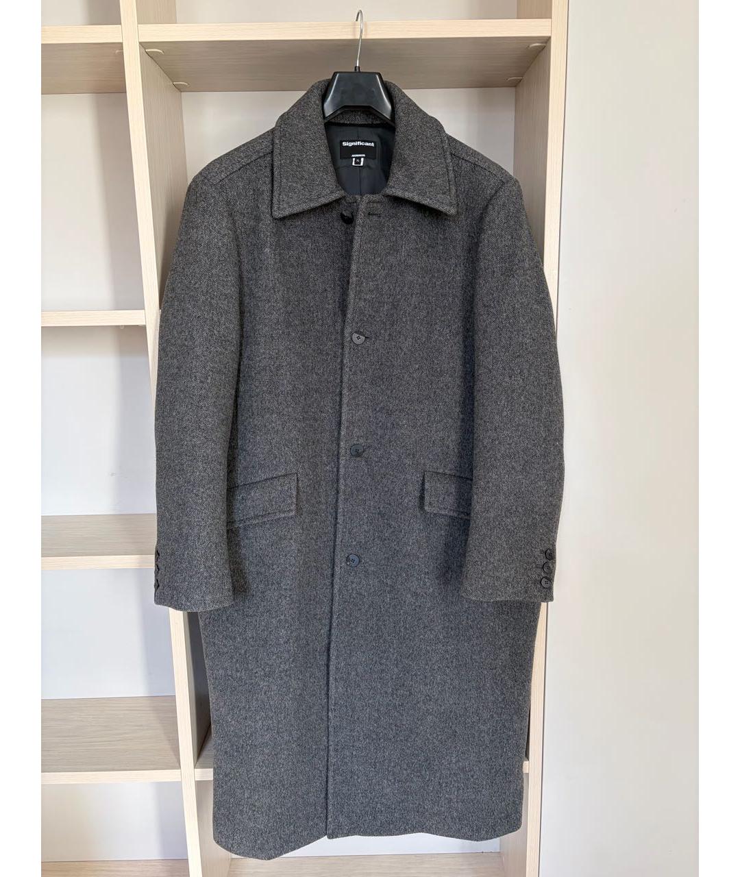 ADER ERROR Серое шерстяное пальто, фото 6