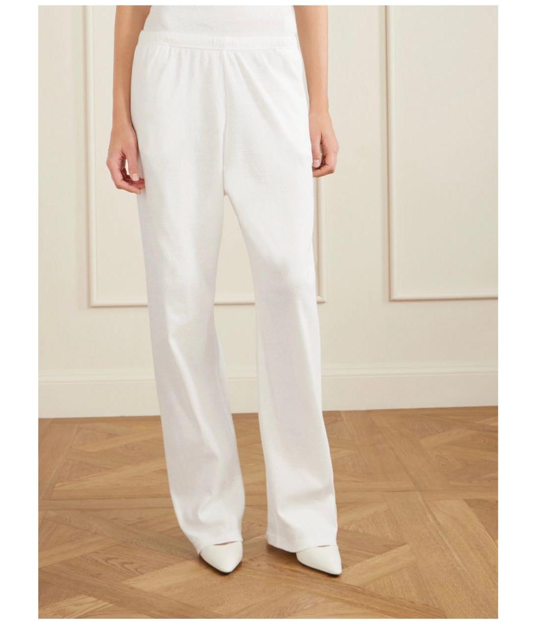 THE ROW Белые хлопковые брюки широкие, фото 4
