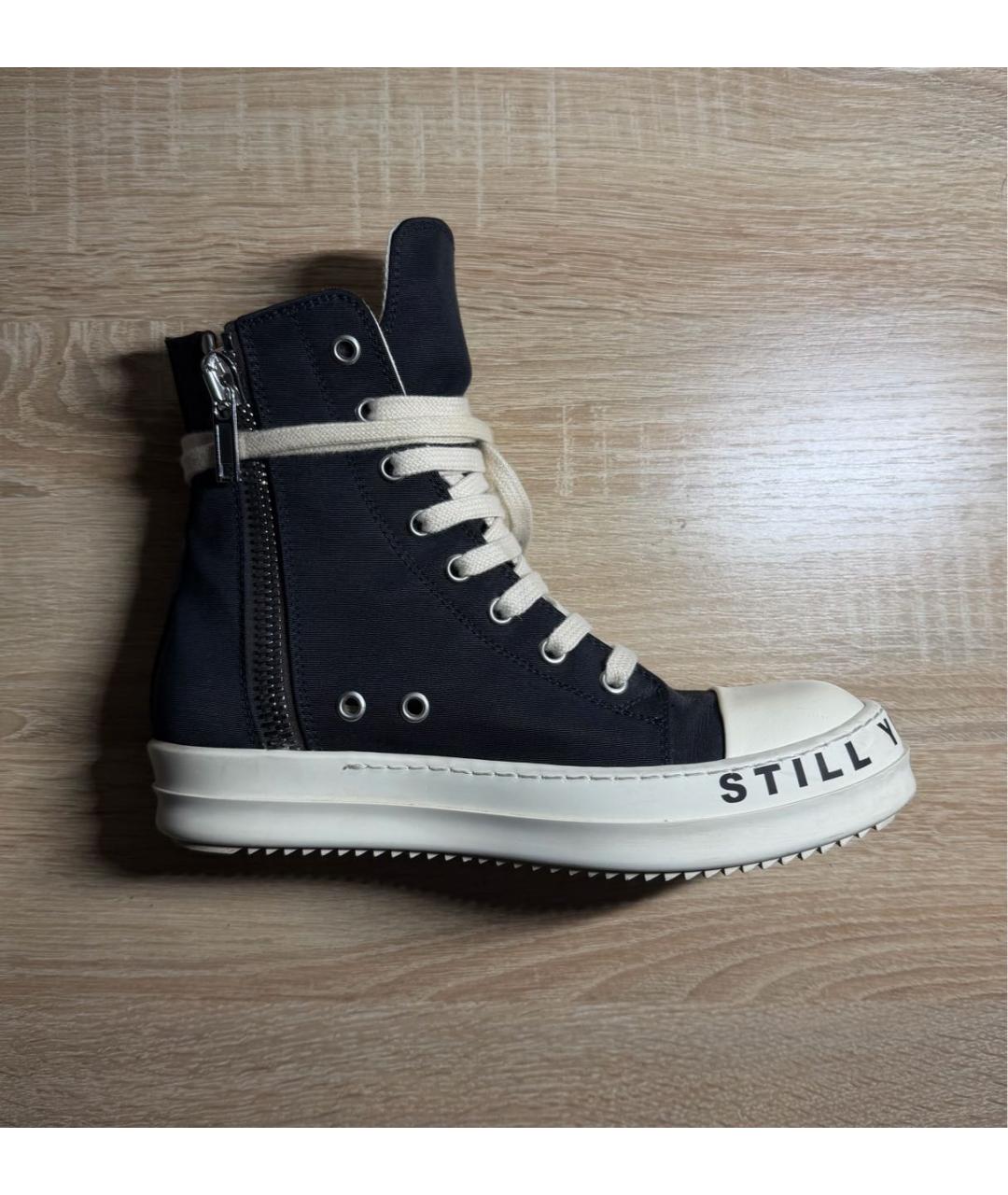 RICK OWENS DRKSHDW Черные кожаные кеды, фото 6