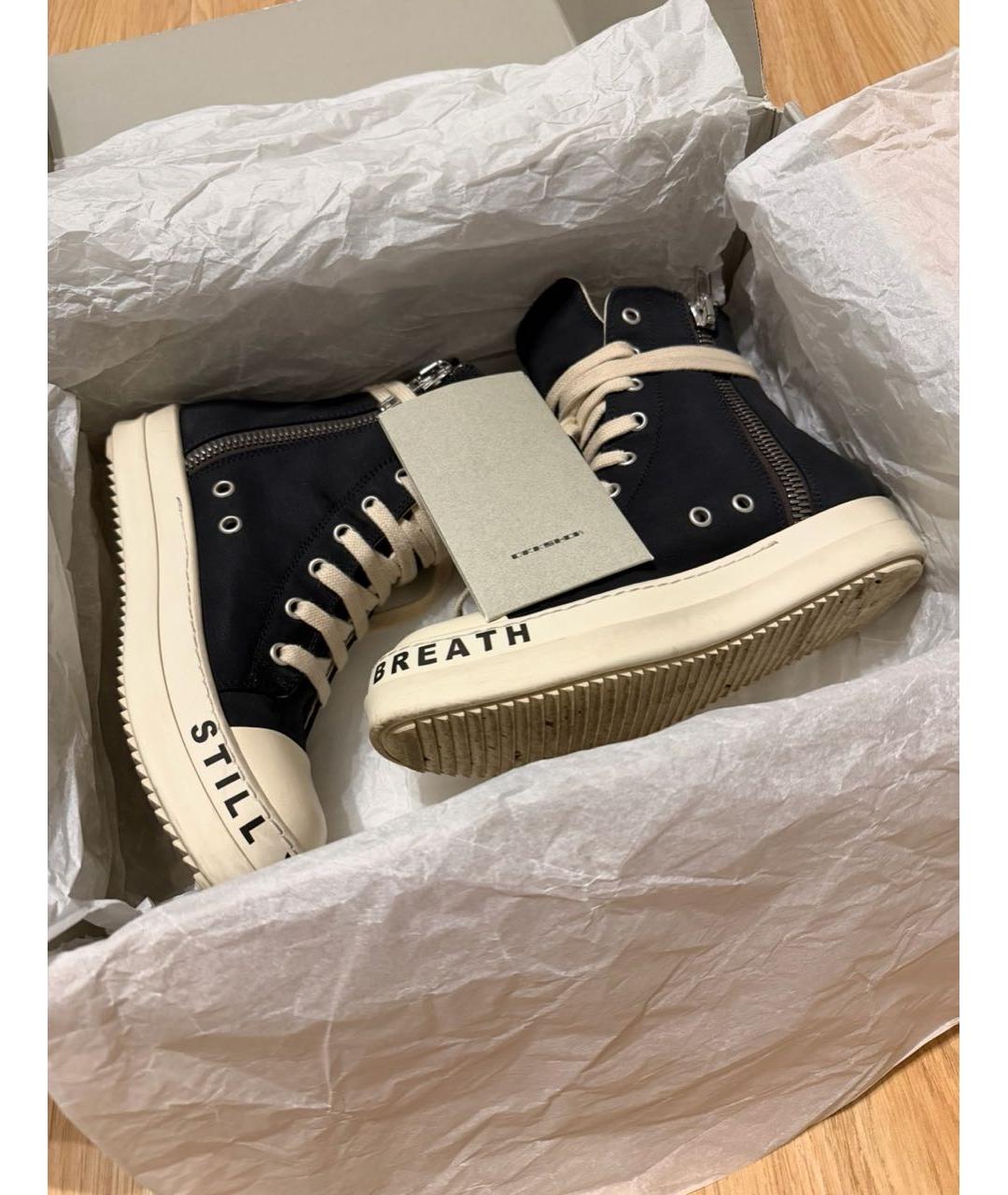 RICK OWENS DRKSHDW Черные кожаные кеды, фото 5