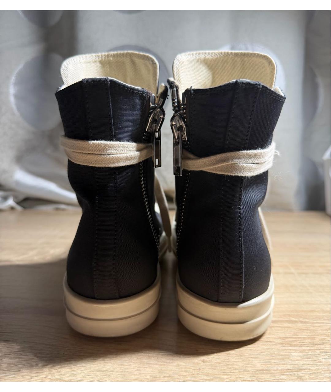 RICK OWENS DRKSHDW Черные кожаные кеды, фото 3