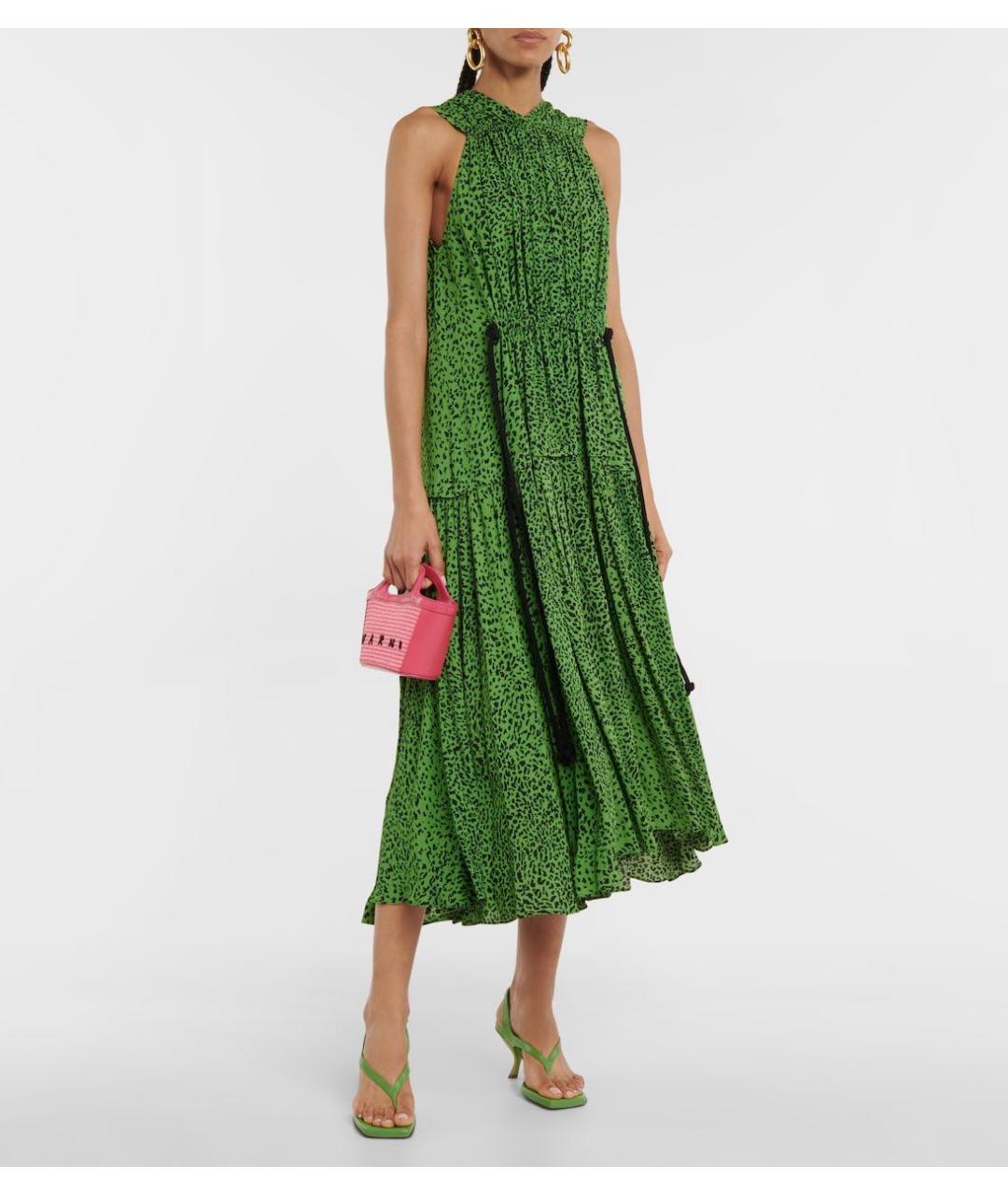 GIABORGHINI Зеленые кожаные босоножки, фото 4