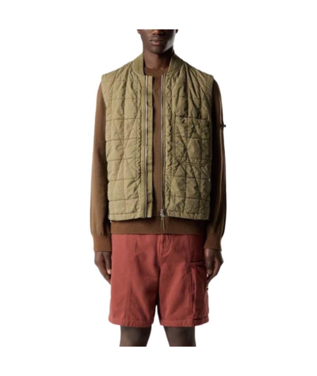 STONE ISLAND Зеленый жилет, фото 5