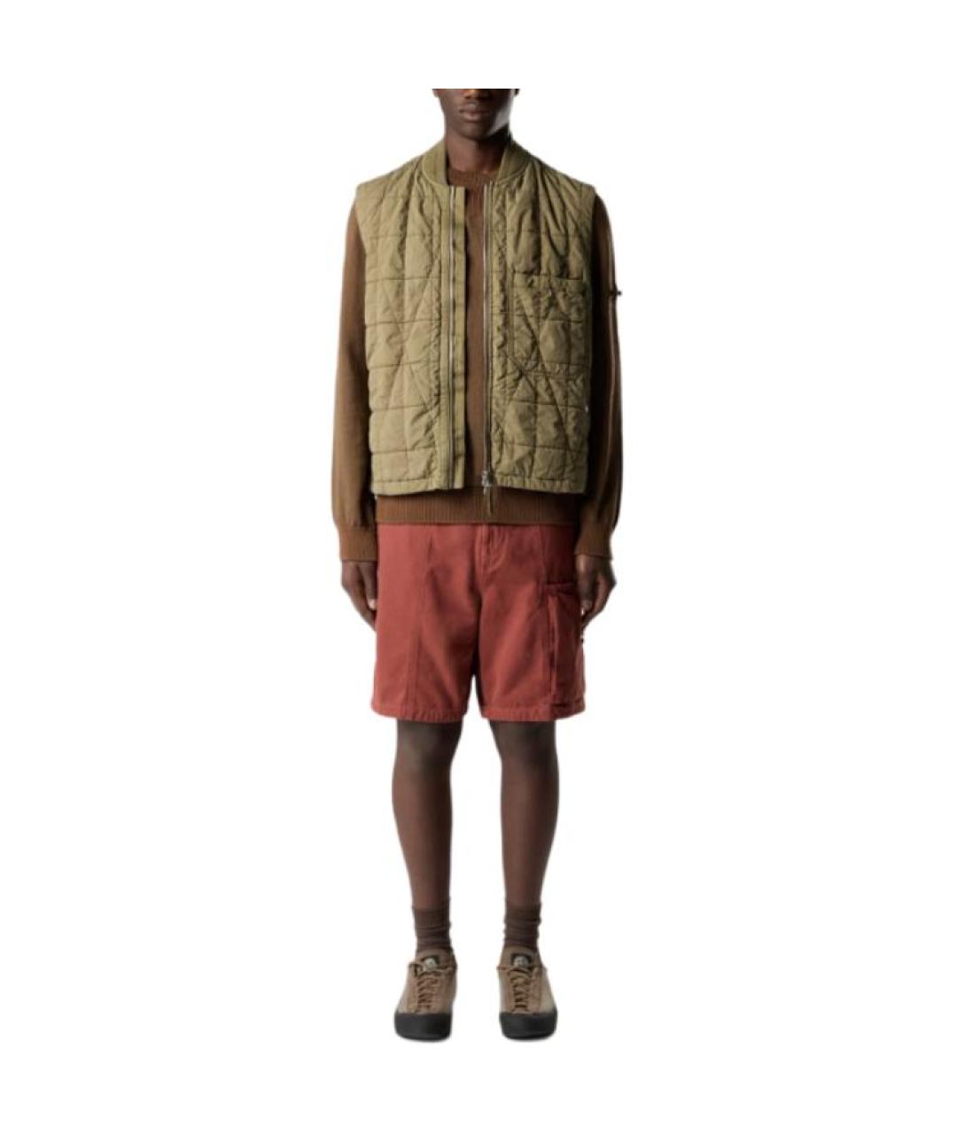STONE ISLAND Зеленый жилет, фото 3